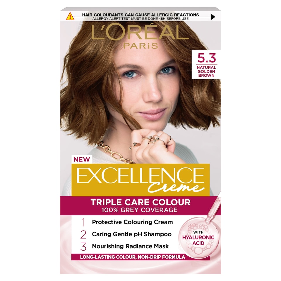 L'Oreal Paris Excellence Creme 5.3 Natural Golden Brown Permanent Hair Dye