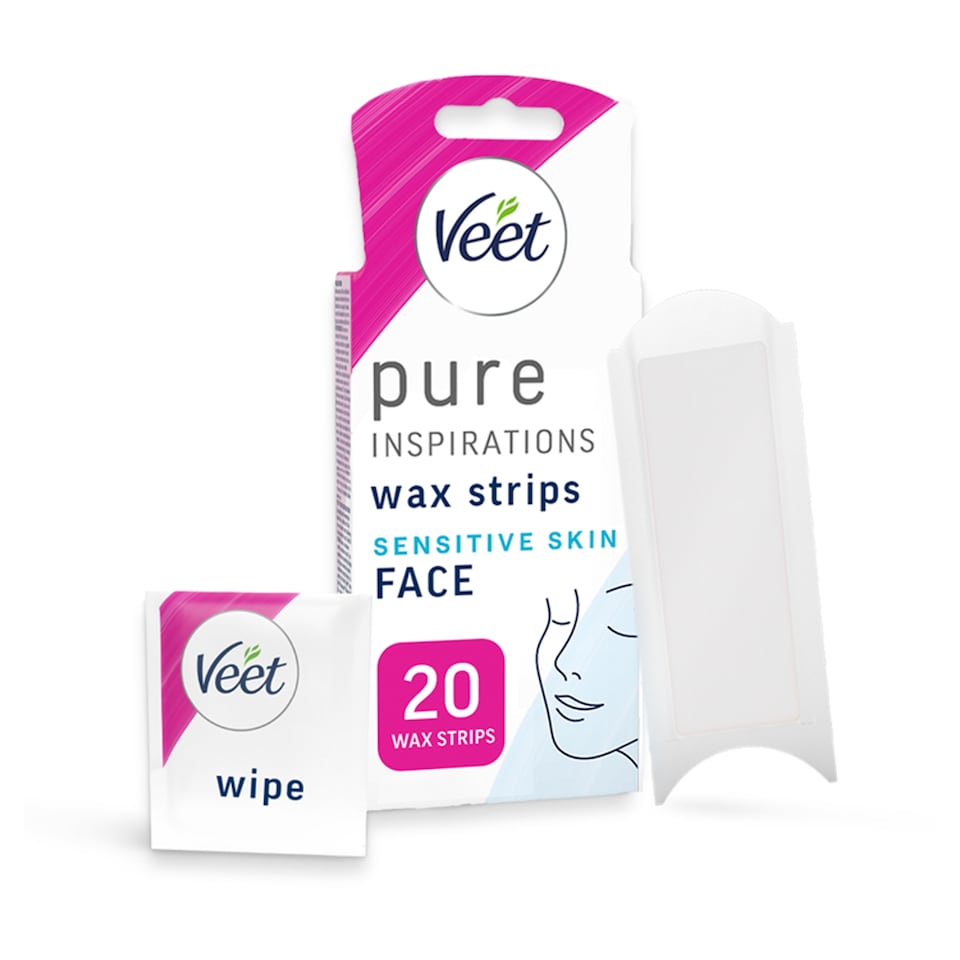 Veet Pure Inspirations Face Wax Strips - Sensitive Skin 20 Pack