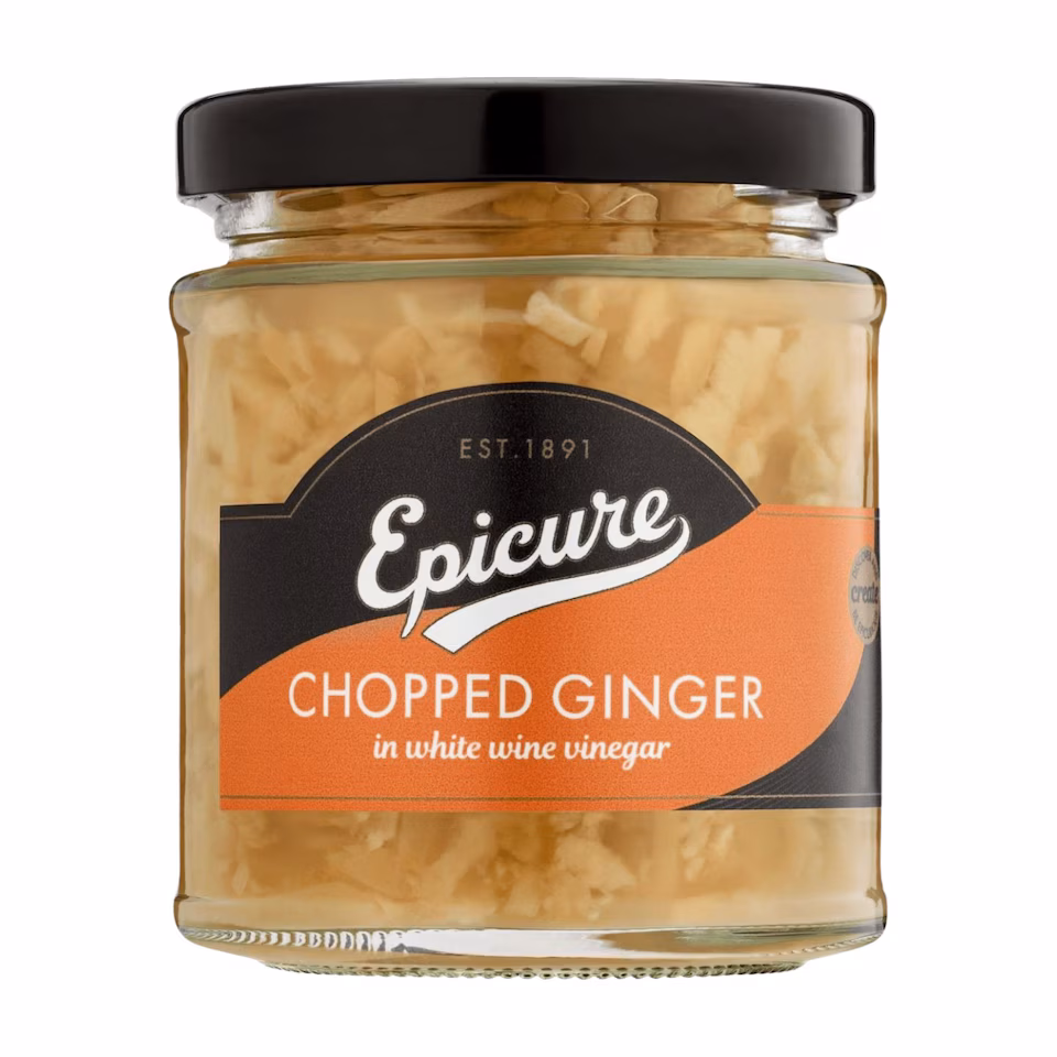 Epicure Chopped Ginger in White Wine Vinegar (180g)