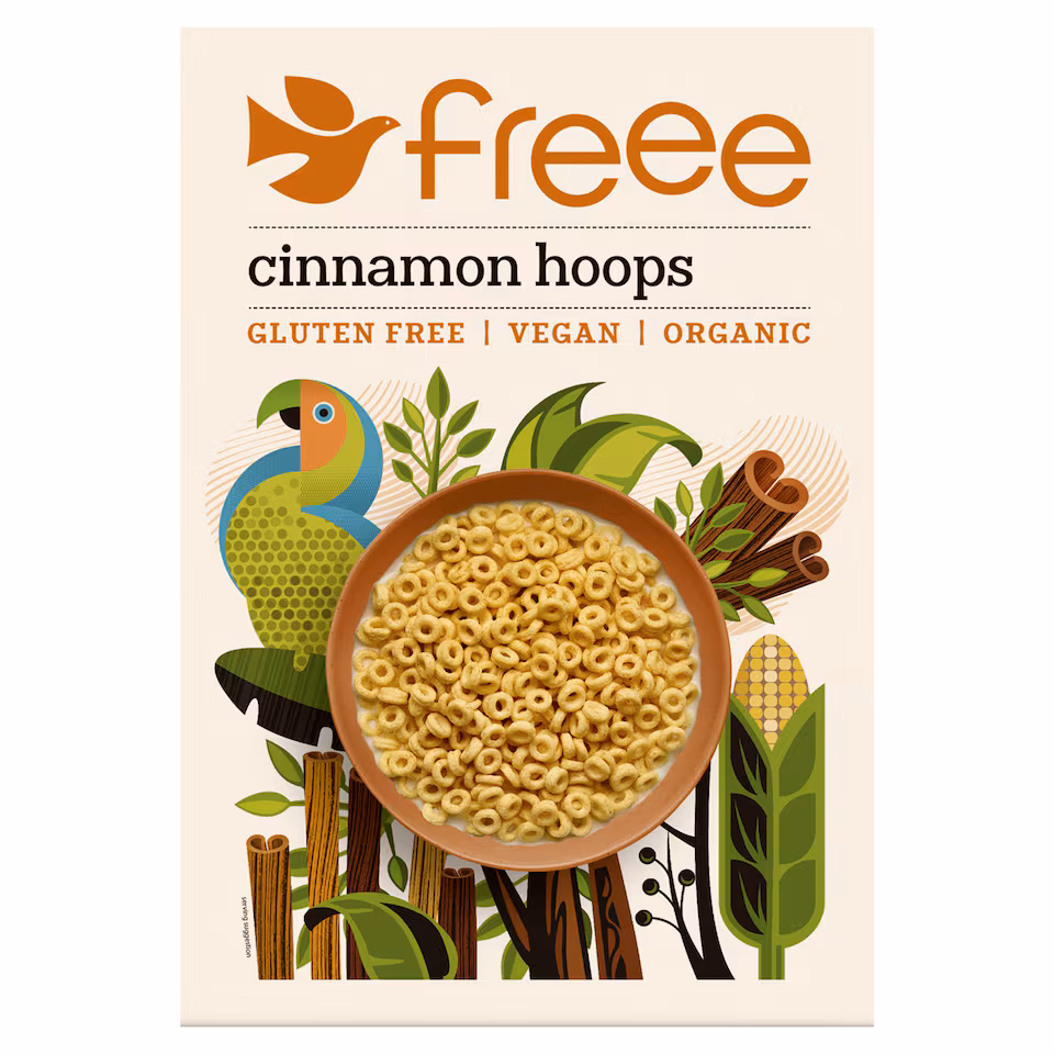 Freee Gluten Free Organic Vegan Cinnamon Hoops 300g
