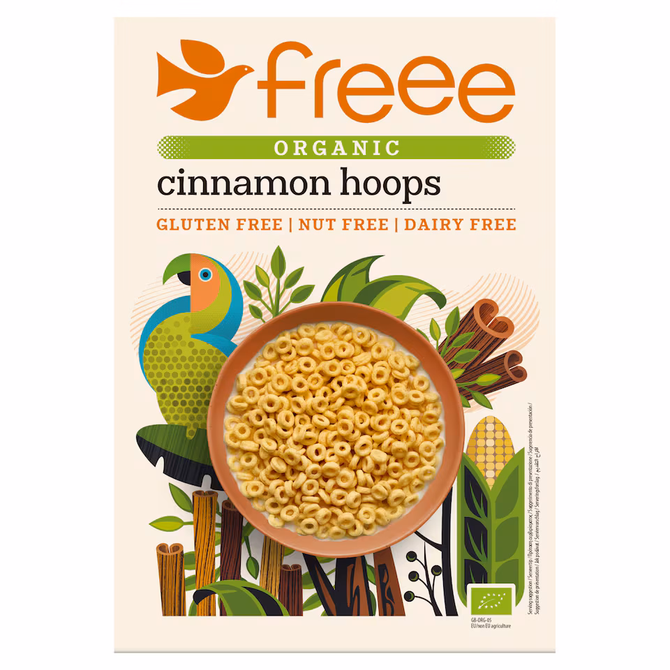 Freee Gluten Free Organic Vegan Cinnamon Hoops 300g