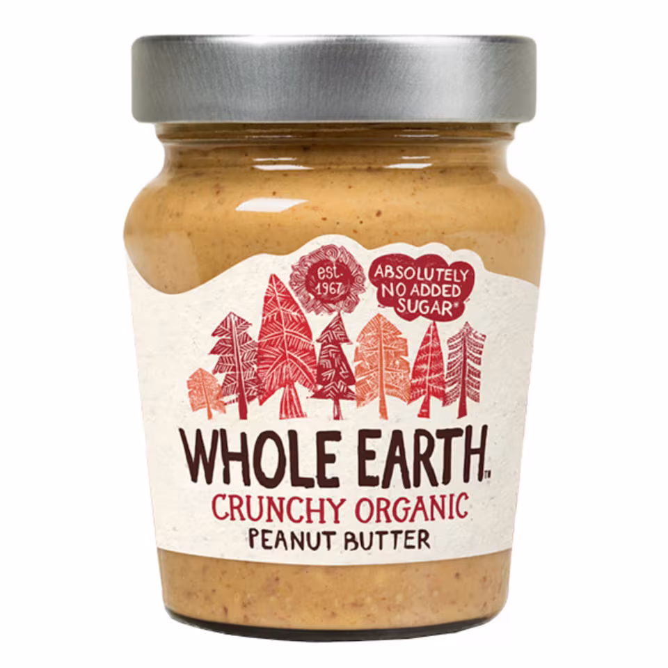 Organic Crunchy Peanut Butter 227g (Whole Earth)