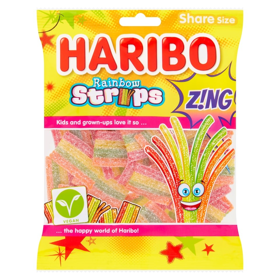 Haribo Rainbow Strips 130G