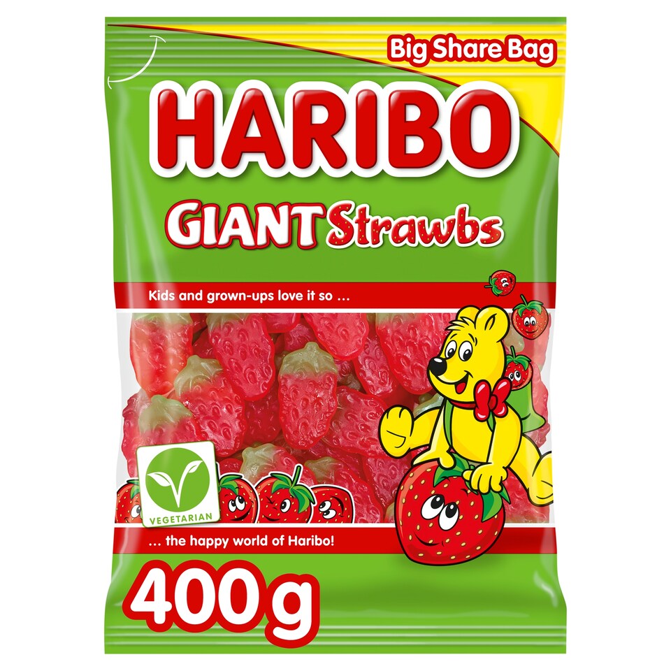 HARIBO Giant Strawbs 400g bags
