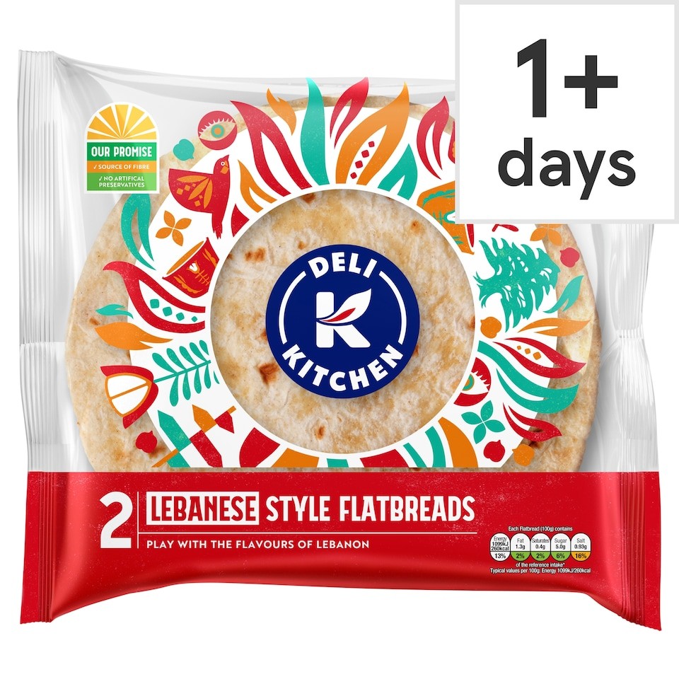 Deli Kitchen Lebanese Style Flatbreads 2 pack