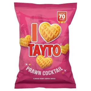 Tayto Prawn Cocktail Flavour Heart Shaped Snacks 70g