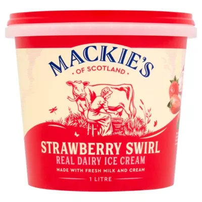 Mackie's Strawberry Swirl Real Dairy Ice Cream