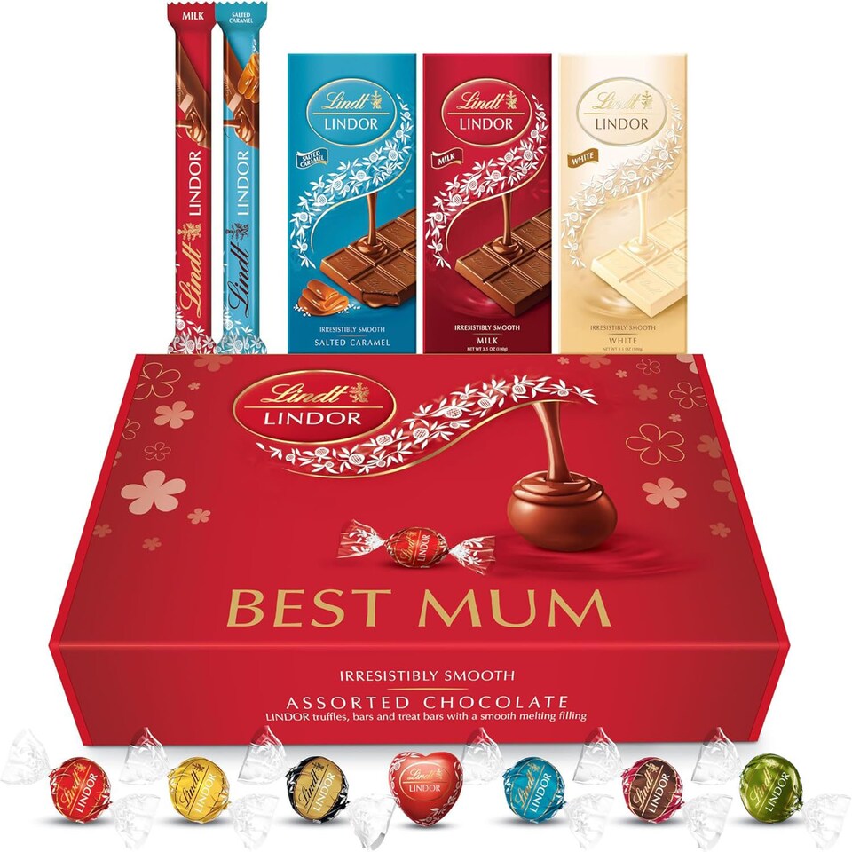Lindt Mother's Day Chocolates Gift Box - 926g (40-Piece Set) - Assorted Chocolate Bars & Truffles, Lindor Chocolate Hamper, Ideal Present for Mother's Day, Girlfriend Gifts, Happy Birthday and Christmas Gifts