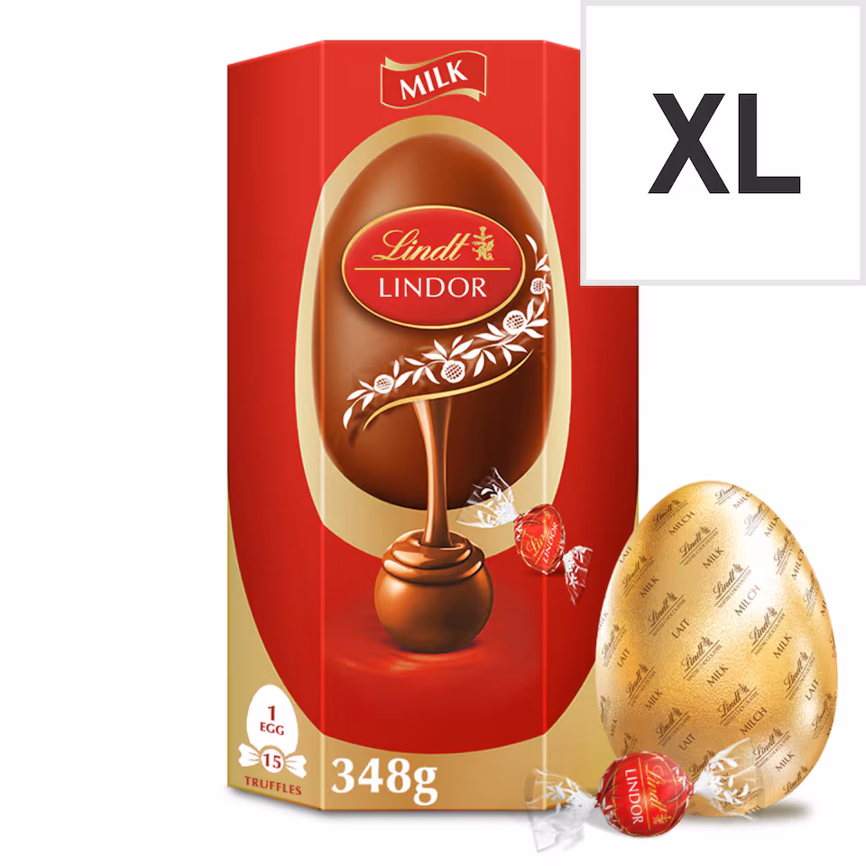 Lindt Milk Chocolate Egg With Lindor Milk Truffels 348G