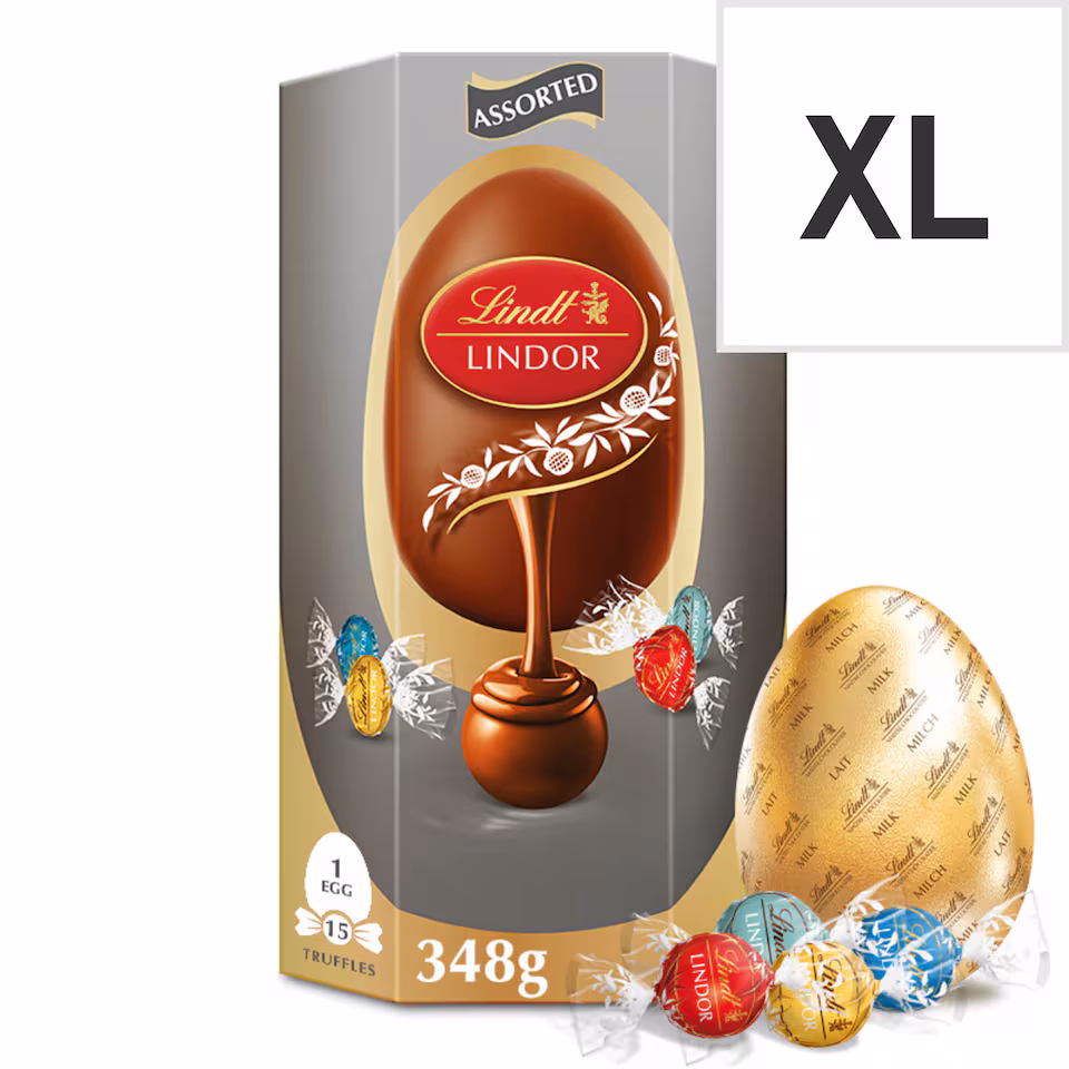 Lindt Milk Chocolate Egg With Assorted Truffles 348G