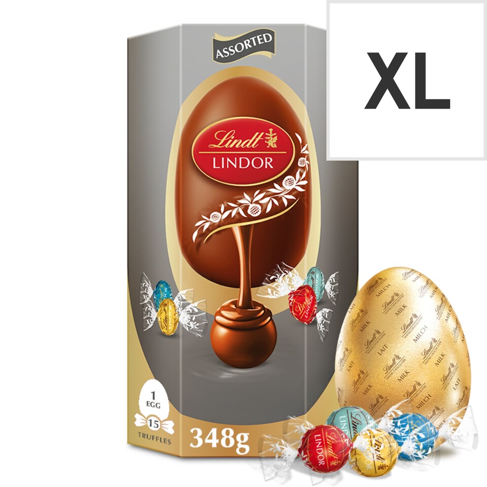 Lindt Milk Chocolate Egg With Assorted Truffles 348G