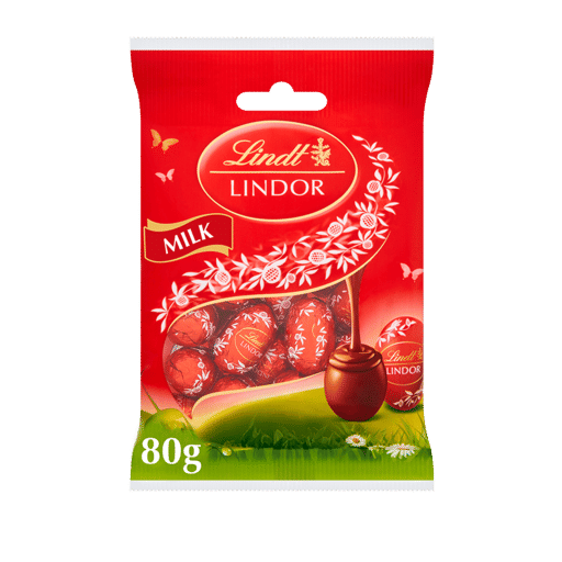 Lindt Lindor Milk Chocolate Mini Eggs Bag 80g