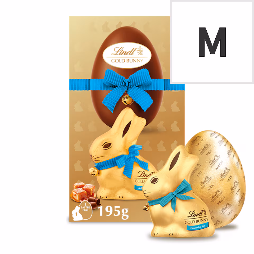 Lindt Gold Bunny Chocolate Egg with  Salted Caramel 195g