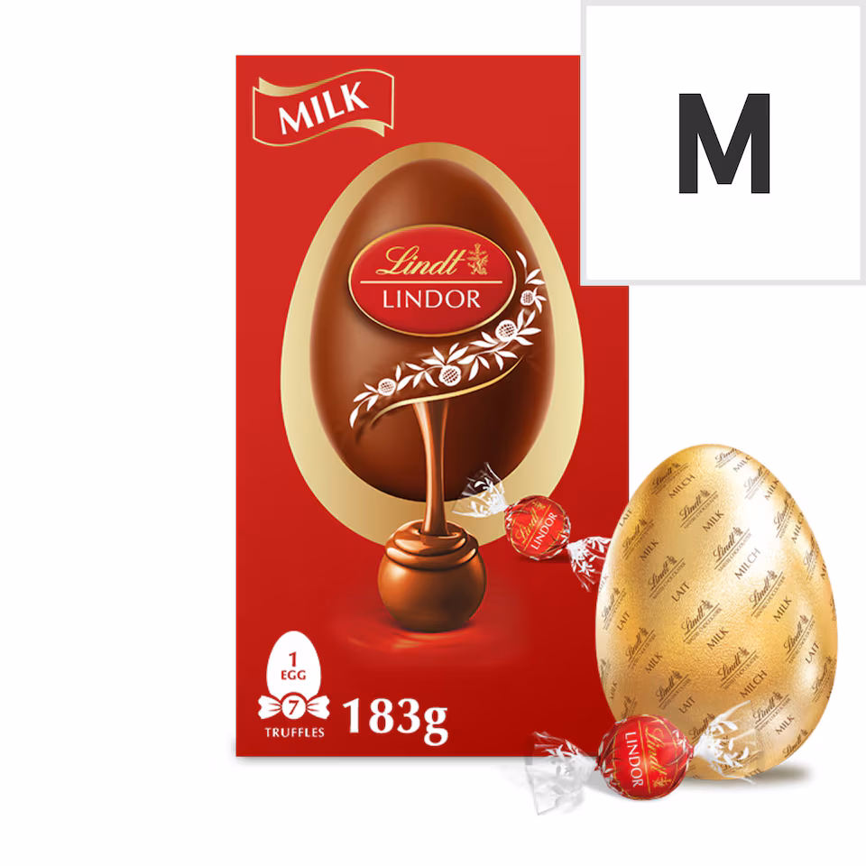Lindt Lindor Milk Chocolate Egg with Milk Truffles 183g