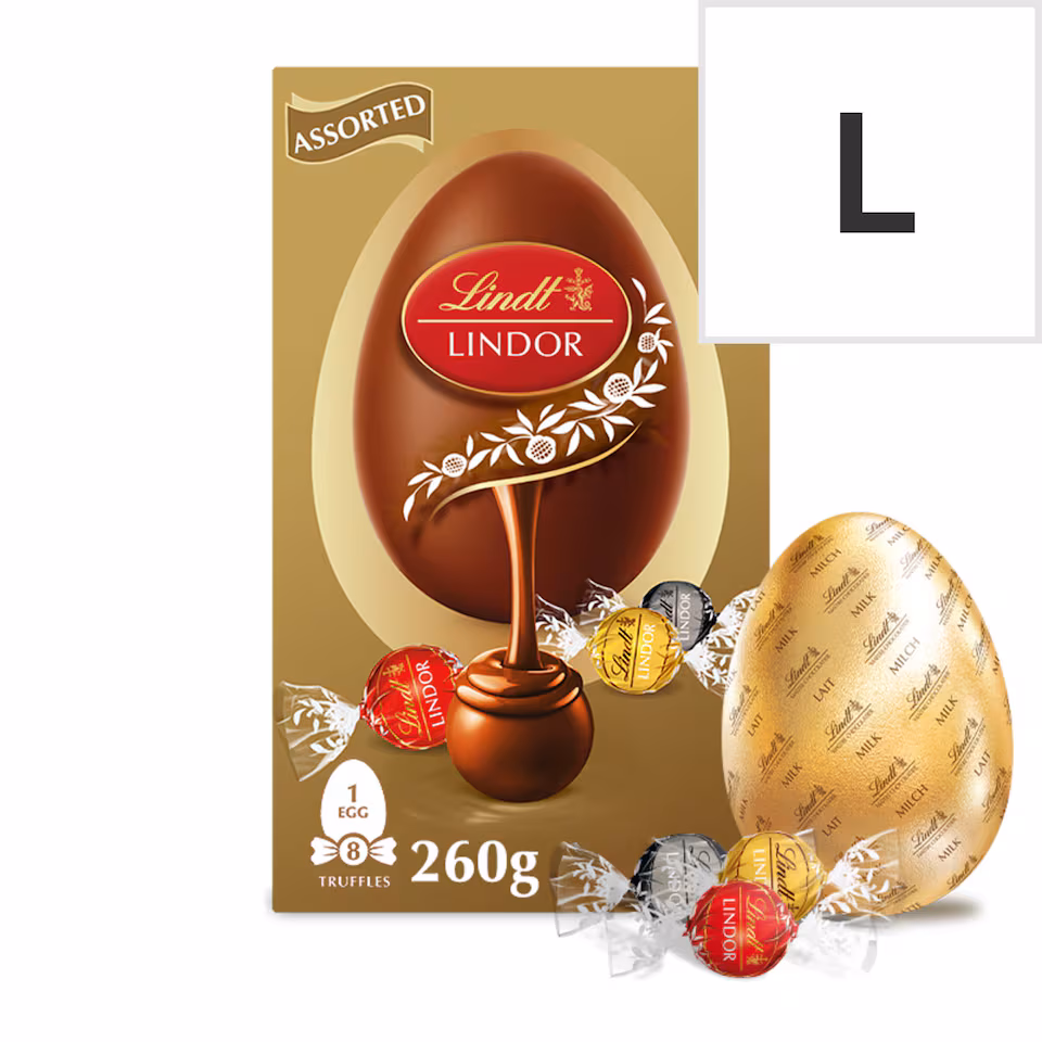 Lindt Lindor Milk Chocolate Egg with Assorted Truffles 260g