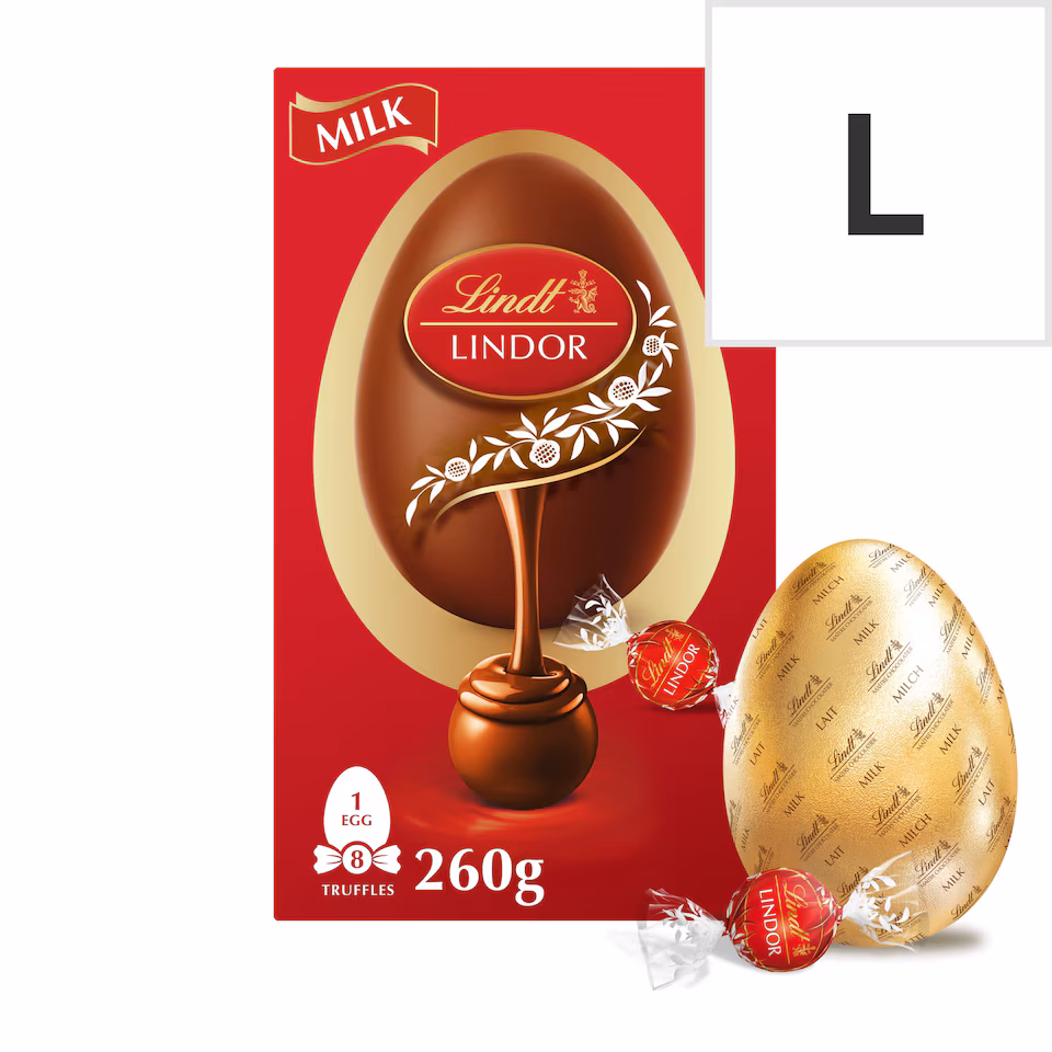 Lindt Lindor Milk Chocolate Egg with Milk Truffles 260g