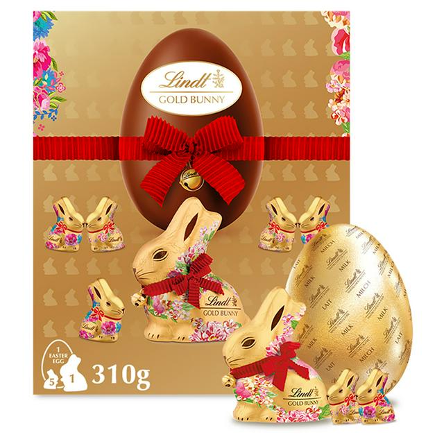 Lindt 310g Milk Chocolate Easter Egg with Lindt Gold Bunny Flower Edition