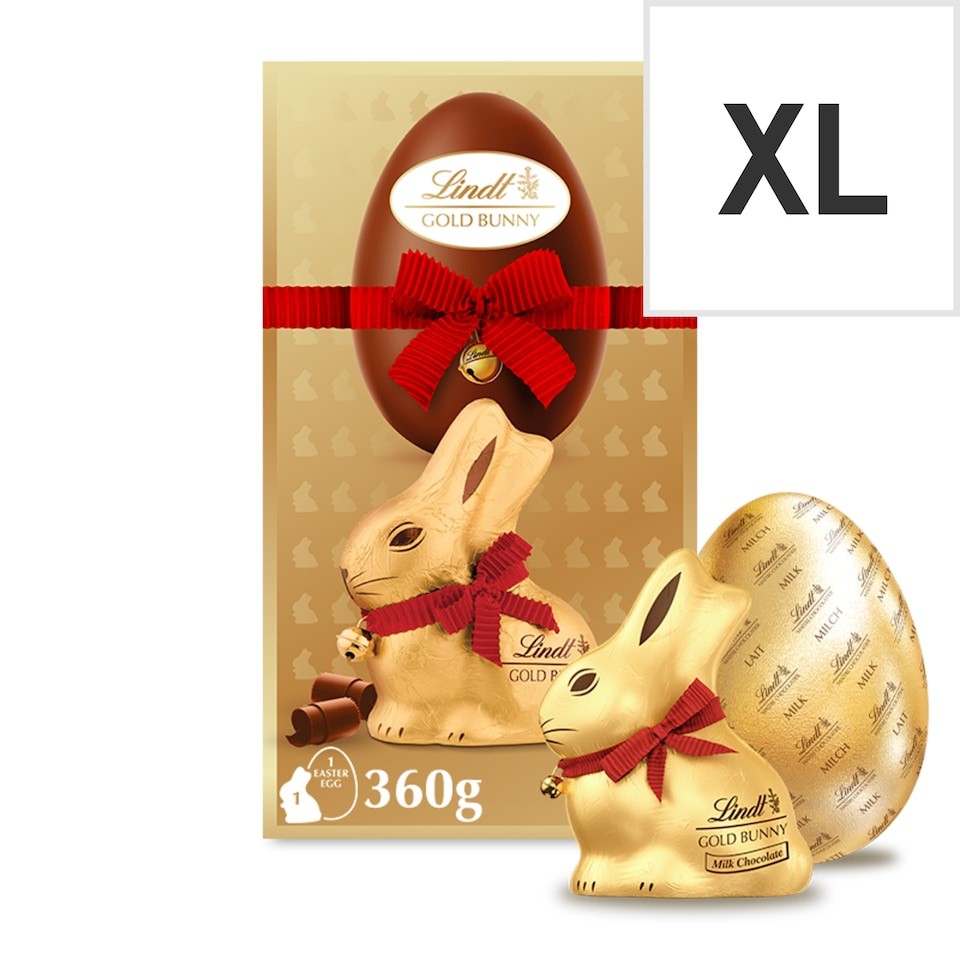 Lindt Milk Chocolate Easter Egg with Gold Bunny 360g