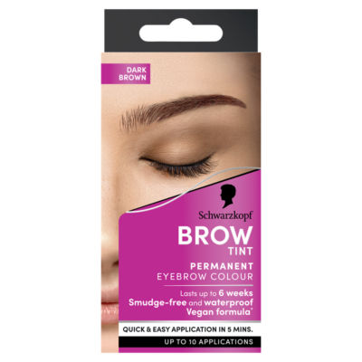 Schwarzkopf Brow Tint Dark Brown, Permanent Eyebrow Colour, 10ml