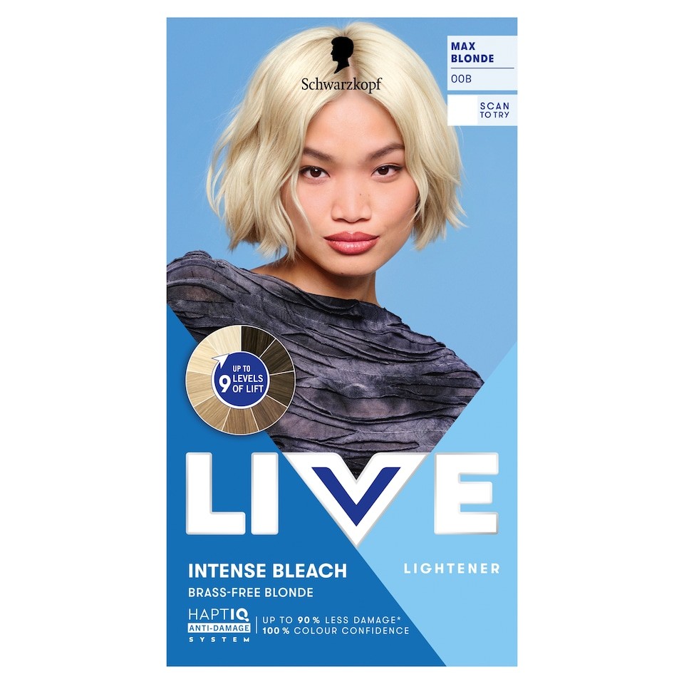 Schwarzkopf LIVE Intense Bleach 00B Max Blonde Hair Lightener