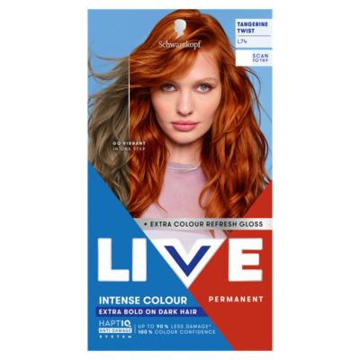 Schwarzkopf LIVE Intense Colour L74 Tangerine Twist Permanent Hair Dye