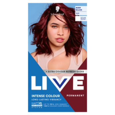 Schwarzkopf LIVE Intense Colour U68 Ruby Glaze Permanent Hair Dye