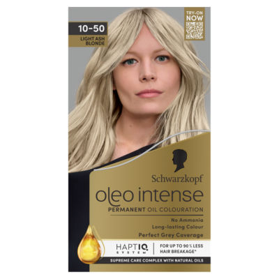 Schwarzkopf Oleo Intense 10-50 Light Ash Blonde Permanent Hair Dye