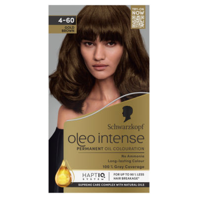 Schwarzkopf Oleo Intense Oil Colouration 4-60 Gold Brown Permanent Hair Dye