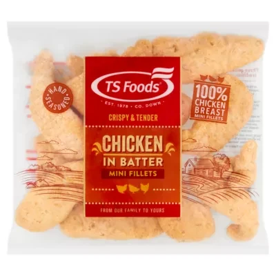 TS Foods Chicken in Batter Mini Fillets 1kg
