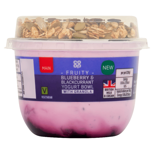 Co-op Blueberry & Blackcurrant Yogurt Bowl with Granola 230g