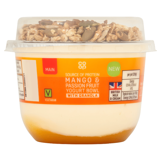 Co-op Mango u0026 Passion Fruit Yogurt Bowl with Granola 230g
