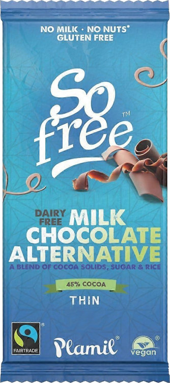 Sofree Sjokolade Lys 45% u/Melk&Sukker 80g