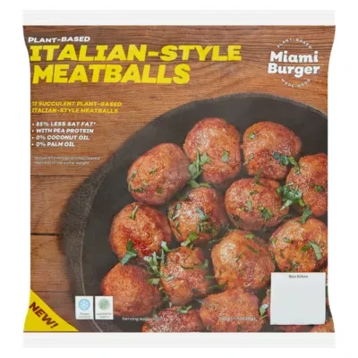 Miami Burgers 12 Succulent Plant-Based Italian-Style Meatballs