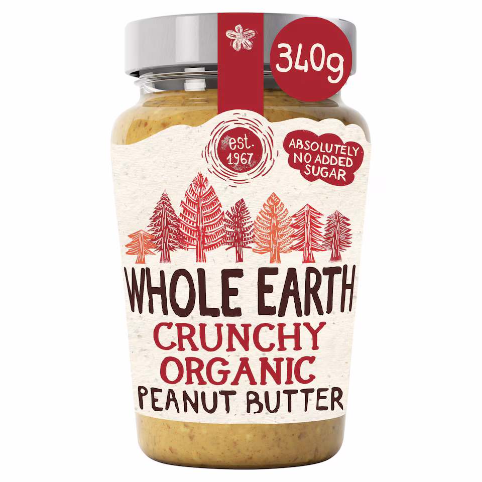 Whole Earth Crunchy Organic Peanut Butter 340g