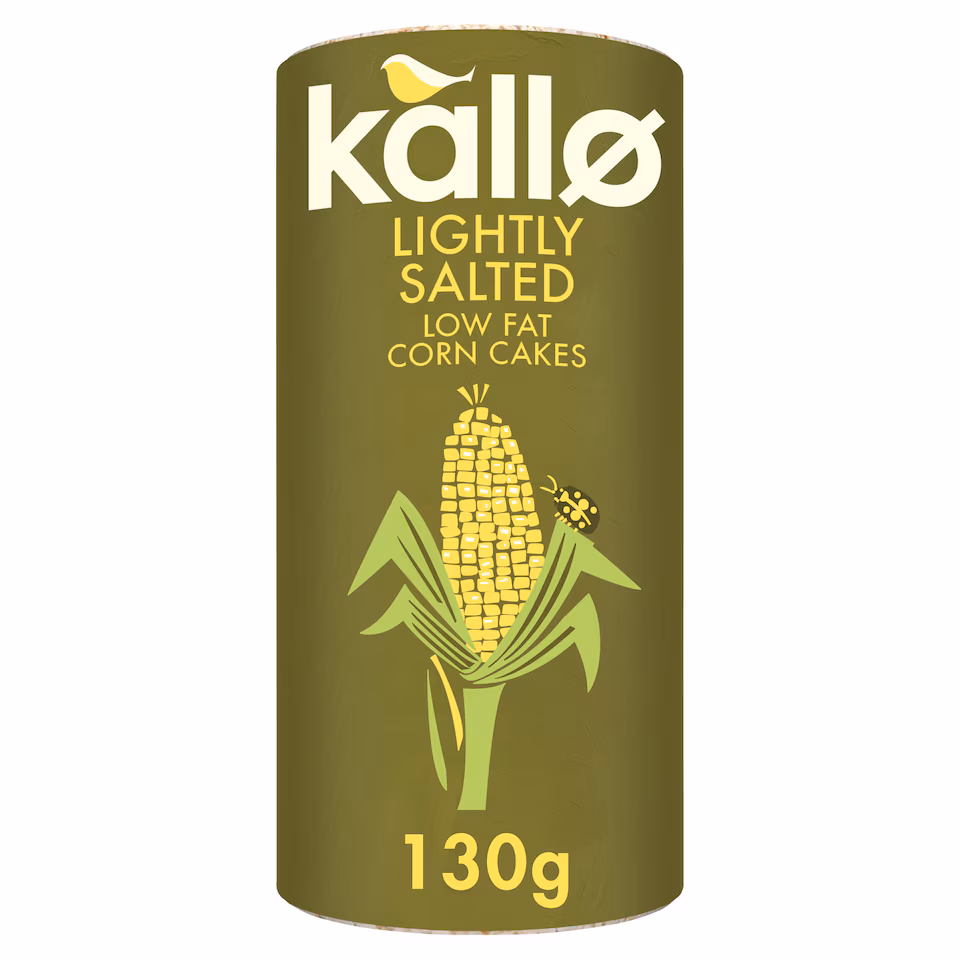 Kallo Lightly Salted Low Fat Corn Cakes 130g
