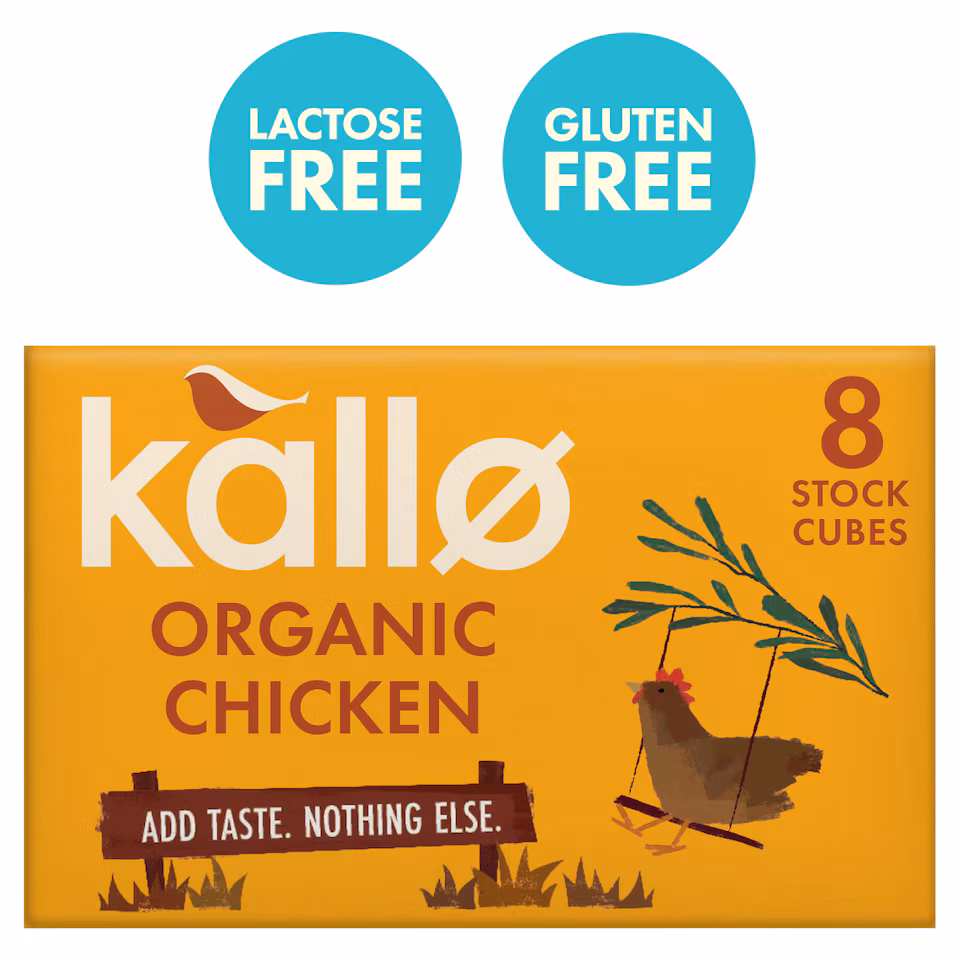 Kallo Organic Chicken Stock Cubes 8Pk 88G