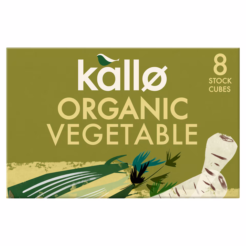 Kallo Organic Vegetable Stock Cubes 8 Pack 88g