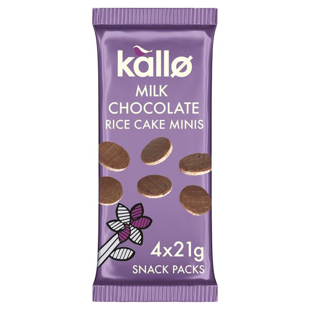 Kallo Milk Chocolate Rice Cake Minis 4 x 21g