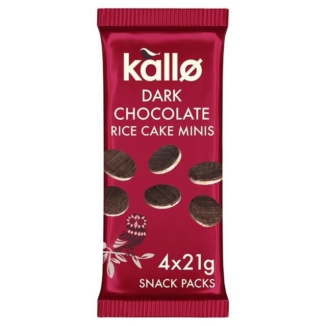 Kallo Dark Chocolate Rice Cake Minis 4 x 21g
