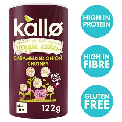 Kallo Veggie Cakes Caramelised Onion Chutney