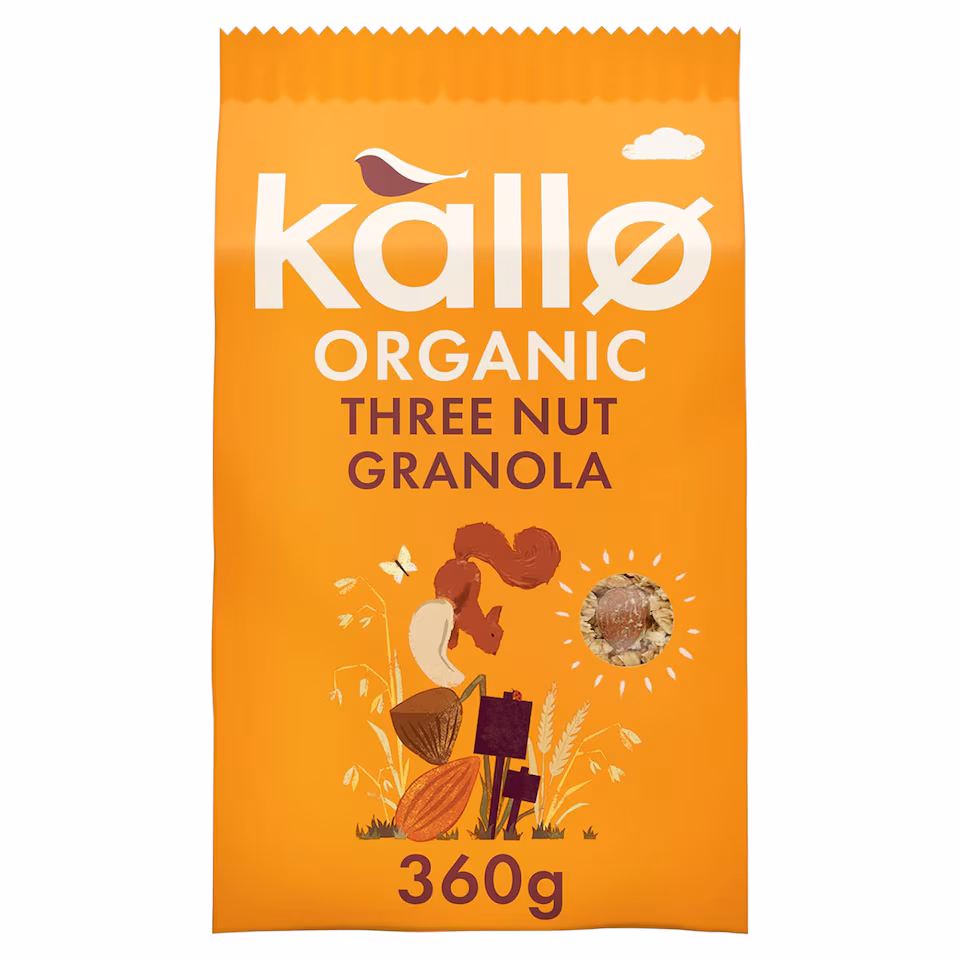 Kallo Organic Three Nut Granola 360g