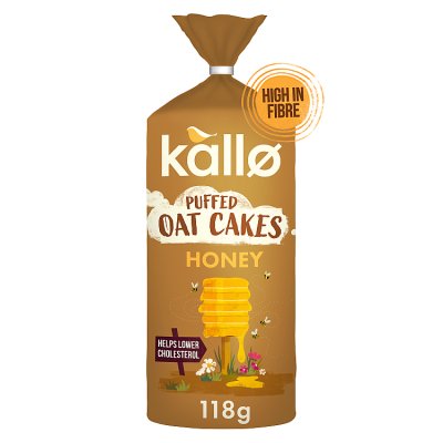Kallo Puffed Oat Cakes Honey