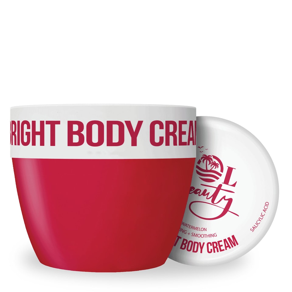 Sol Beauty Watermelon Moisturising Body Cream, Brightening and Smoothing Vegan Friendly and Cruelty Free Body Cream 220ml