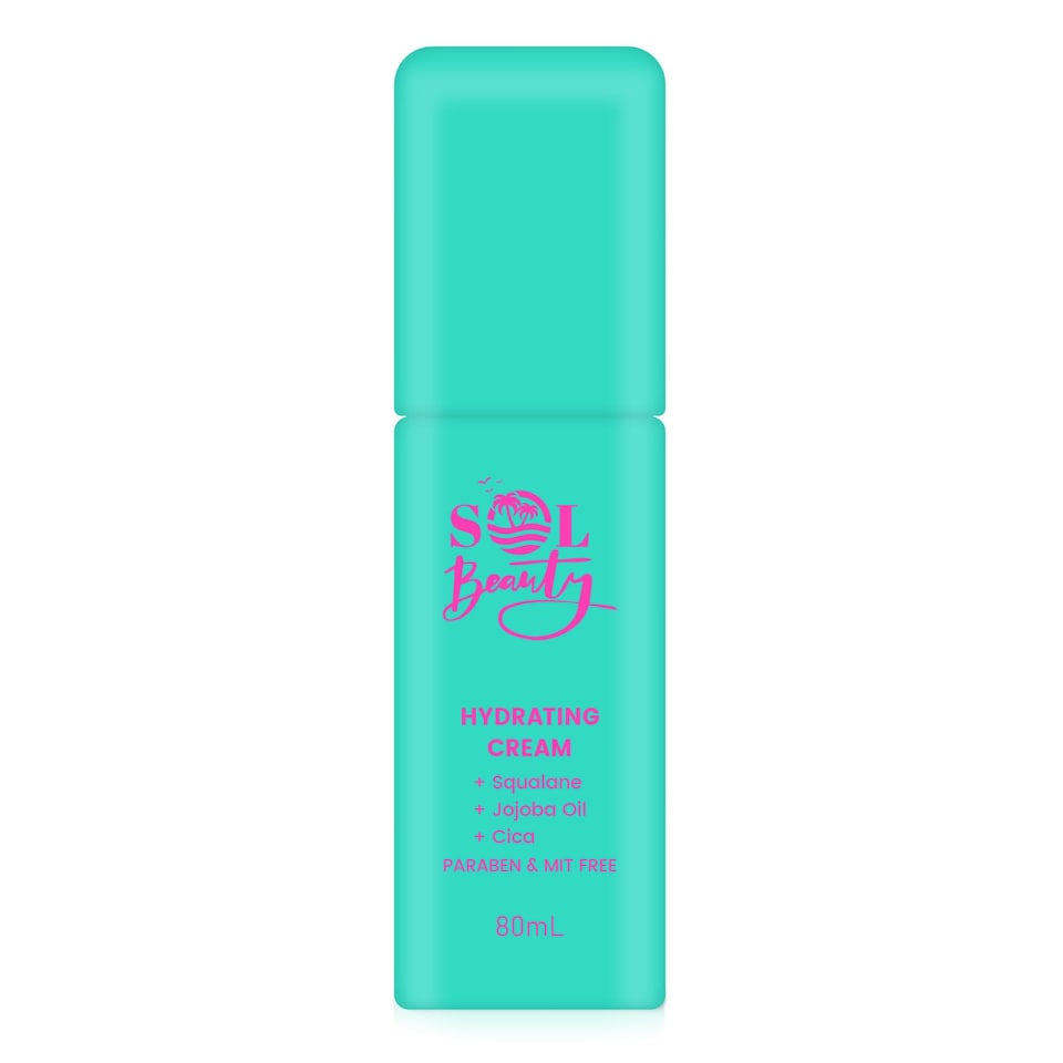 Sol Beauty Hydrating Face Cream - 80ml Lightweight Face Moisturiser With Smooth Texture, Gentle Daily Use Cream For Soft Finish, Easy Routine Step For Clean, Fresh Looking Skin, Suitable For All Skin