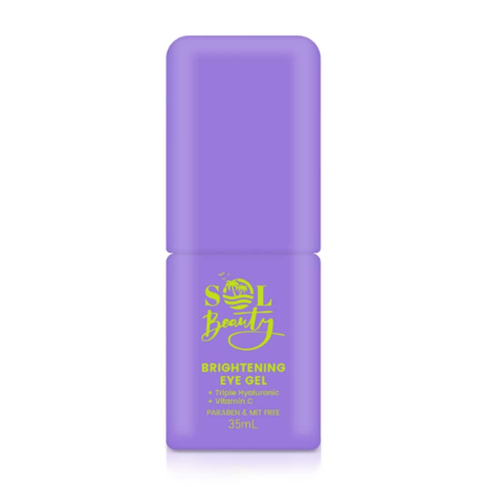 Sol Beauty Brightening Eye Gel Vitamin C Eye Care Treatment Gel, Refreshing & Brightening Skin Care for Baggy Eyes 35 ml