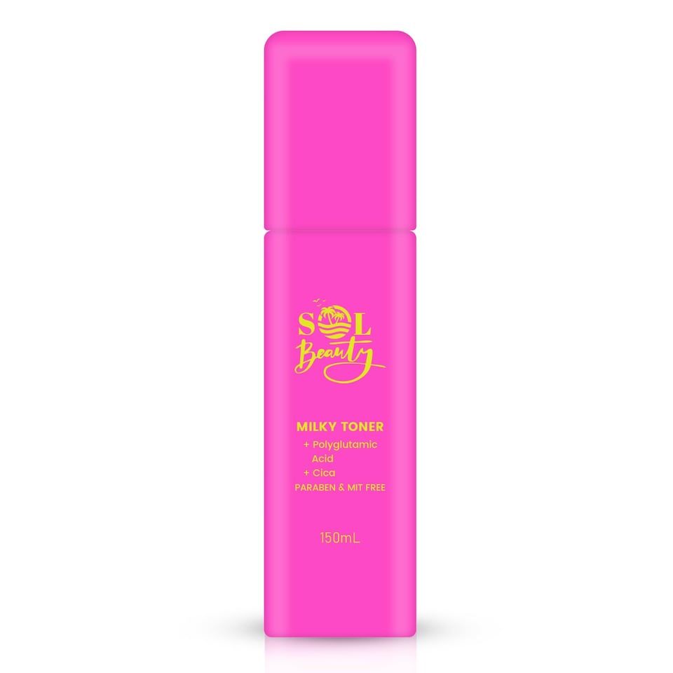Sol Beauty Milky Face Toner - 150ml Hydrating Toners, Niacinamide Milky Facial Toner, Gentle Skin Care for Women to Keep Your Skin Fresh After Cleansing.