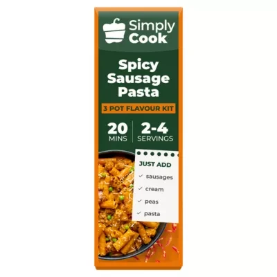 Simply Cook Spicy Sausage Pasta 3 Pot Flavour Kit 63g