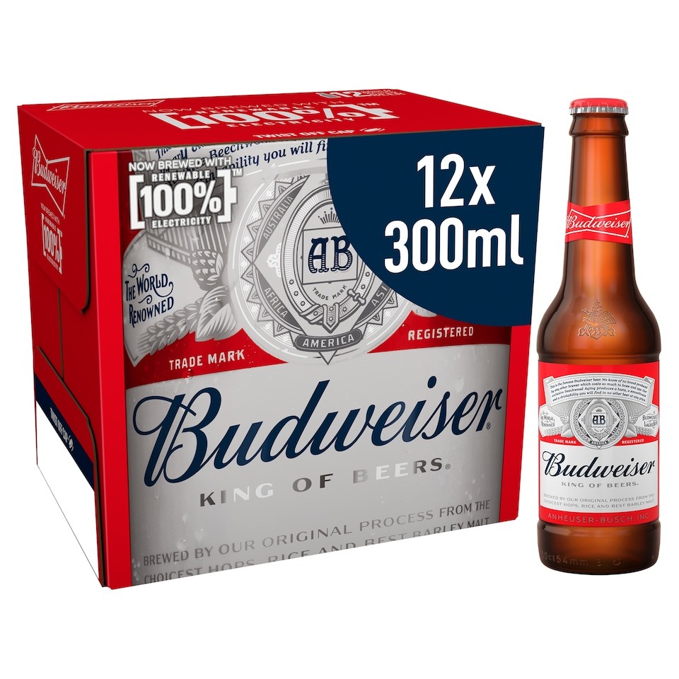 Budweiser Lager Beer 12 X 300Ml