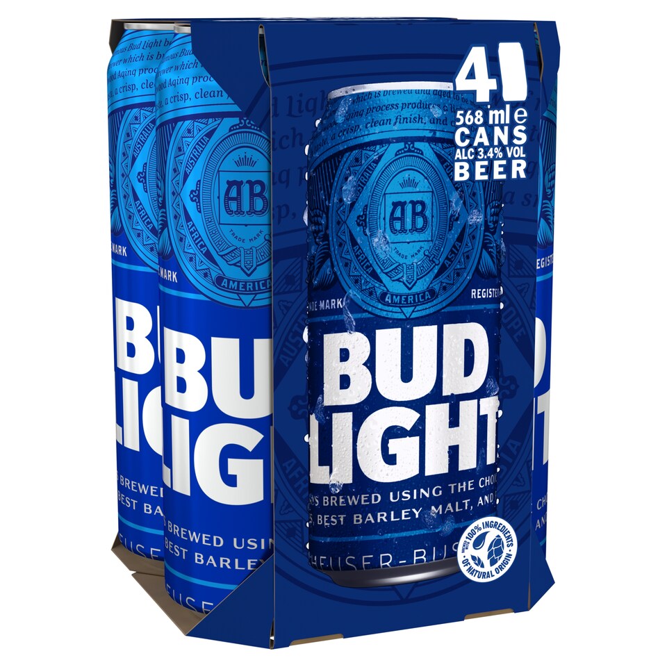 Bud Light Beer 4 X 568Ml