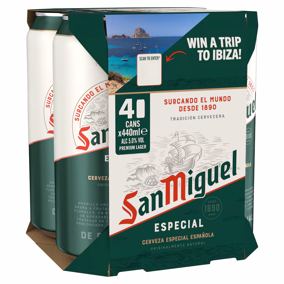 San Miguel Especial Lager Beer Can 4x440ml